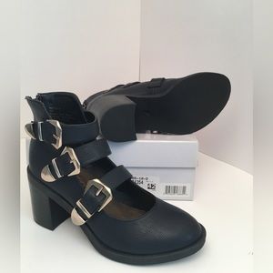 Mattys Buckle Strap Ankle Booties